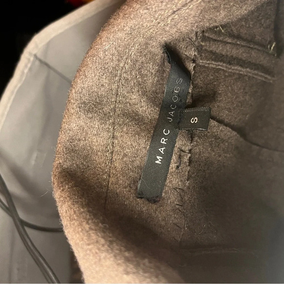 Marc Jacobs Brown Pea Coat with Double Breasted Design and Wide Lapel Collar - Picture 7 of 8